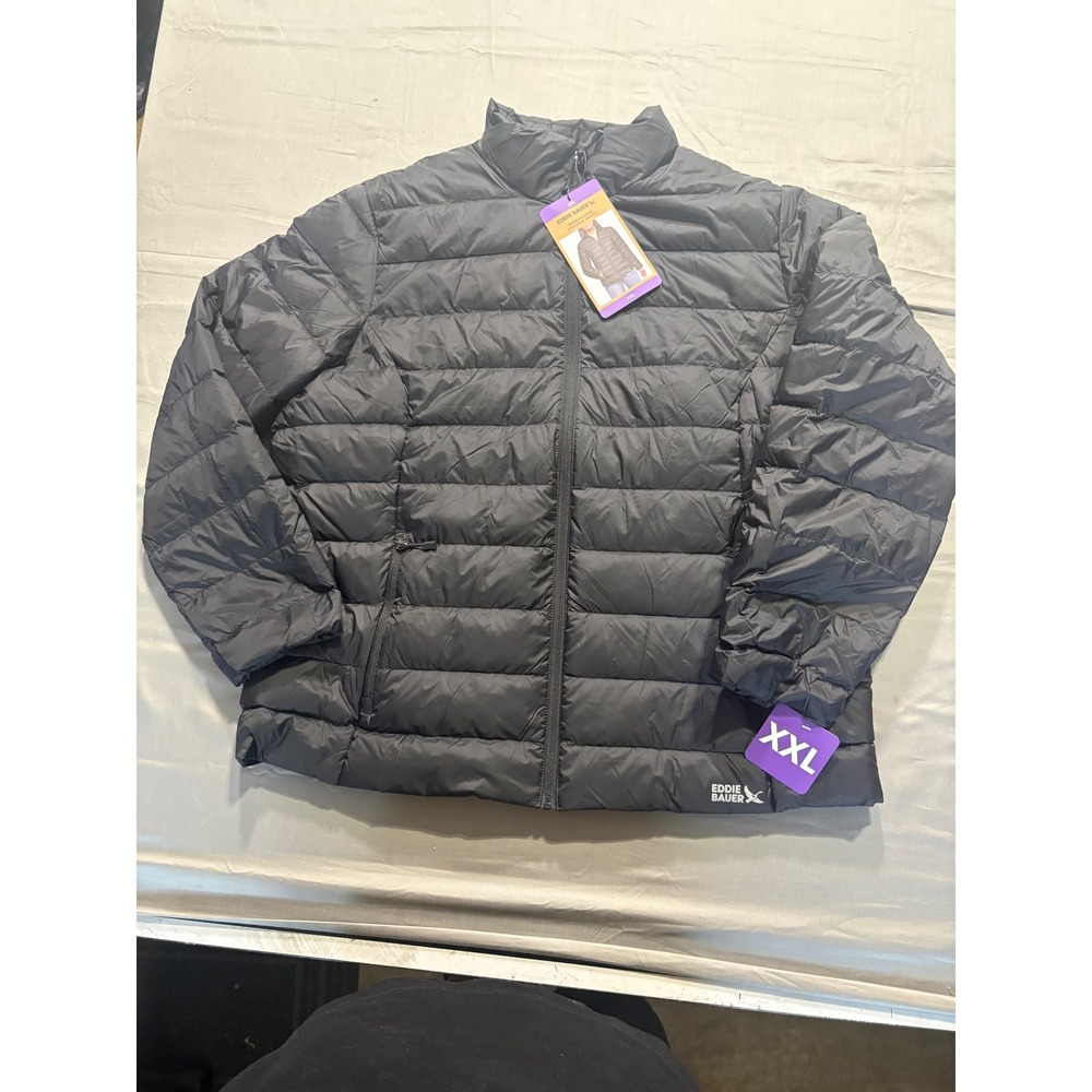 Eddie Bauer Womens Black 650 Fill Down Packable Puffer Jacket XXL EB010708 nwt